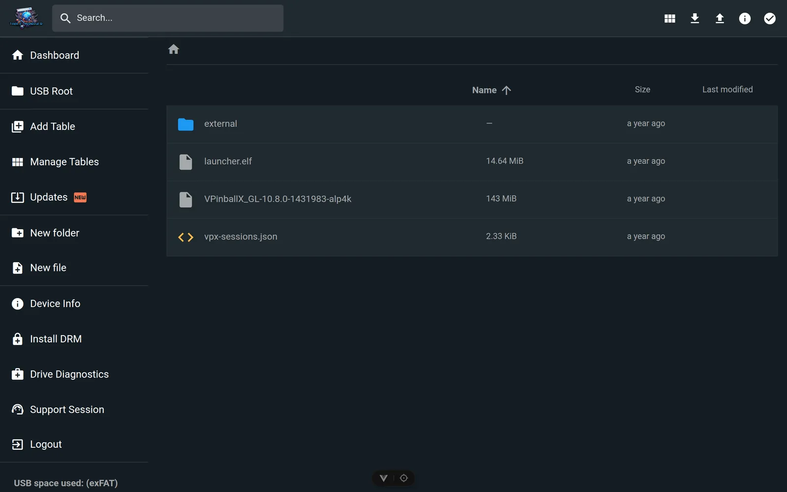 File browser showing the USB drive contents